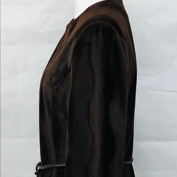 CACHE Brown Collarless Box Blazer Jacket Sz M - Picture 3 of 8